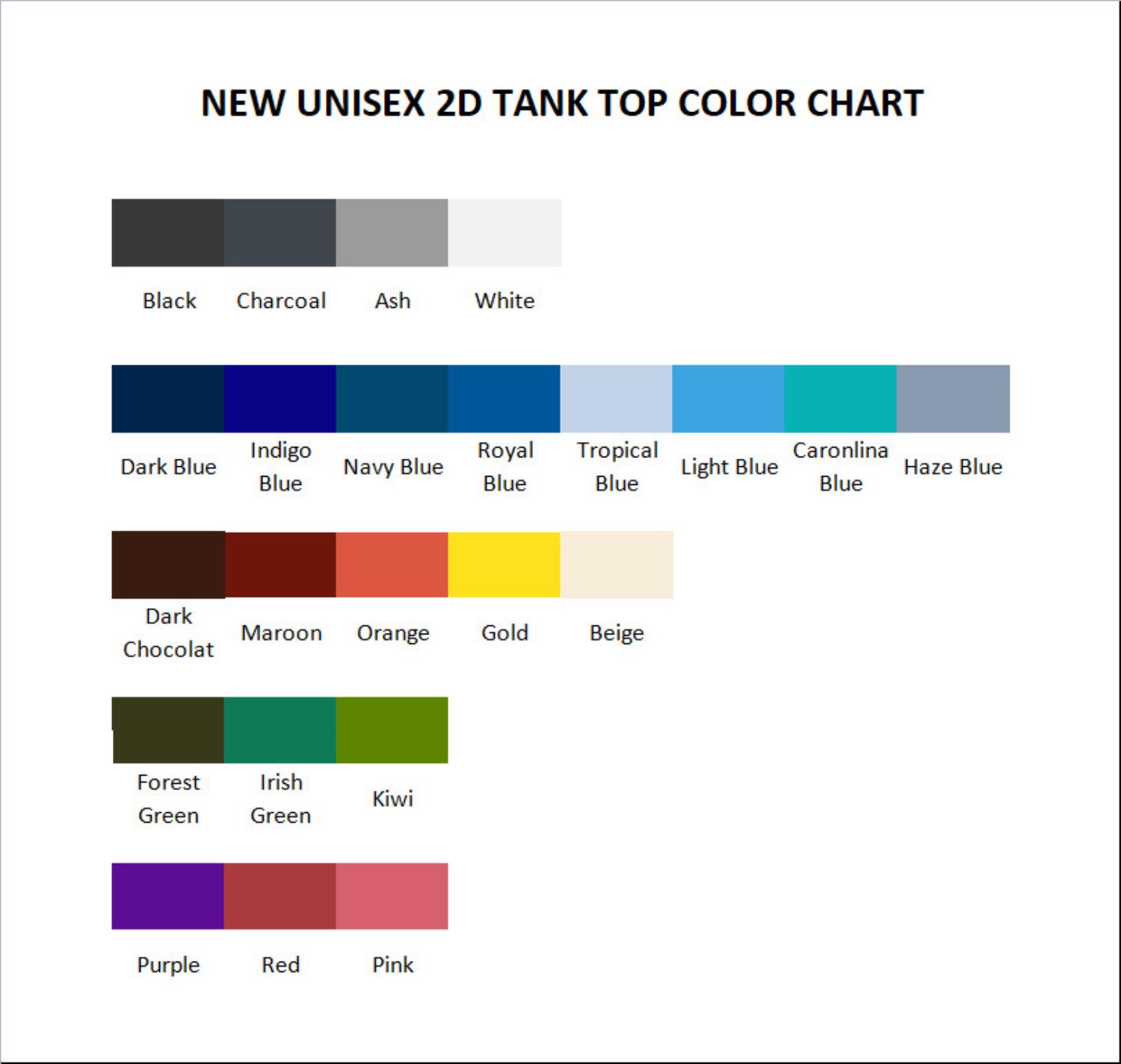tank top color chart - Guild Wars 2 Merch