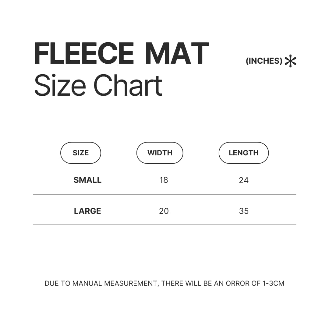Fleece Mat Size Chart - Guild Wars 2 Merch