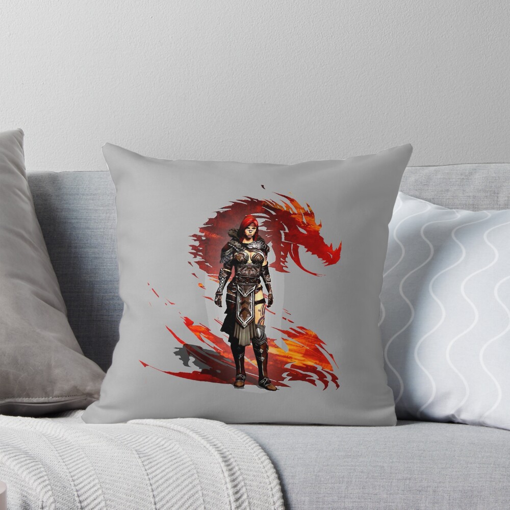 Guild Wars 2 Catmander Funny Throw Pillow